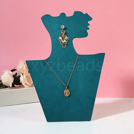 Cardboard Covered with Velvet Necklace & Earring Display Stands ODIS-Q041-04A-03-1