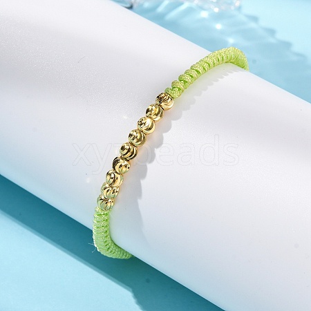 Polyester Cord Braided Bead Bracelets for Women BJEW-L698-01G-02-1