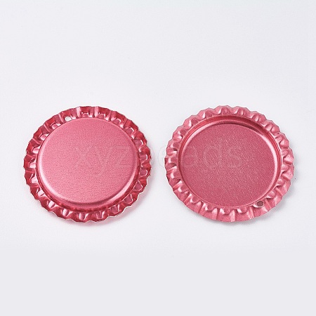 Tinplate Pendant Cabochon Settings IFIN-WH0075-08-1