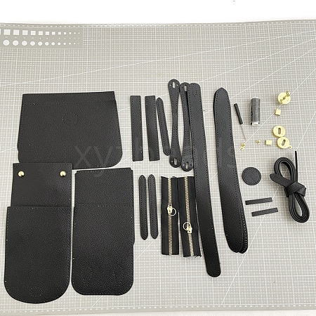 DIY Imitation Leather Rectangle Women's Crossbody Handbag Making Kits PW-WG5A4CA-04-1