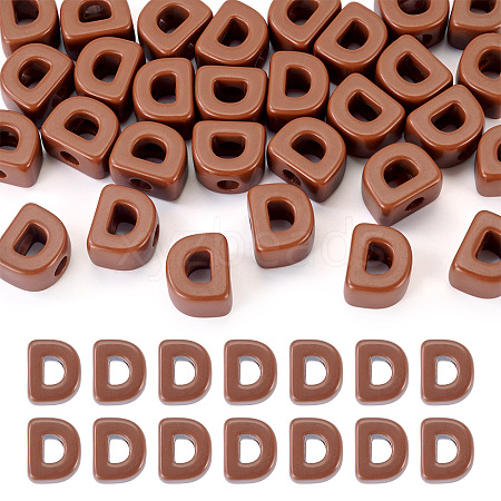 Opaque Acrylic European Beads OACR-TAC0019-006D-1
