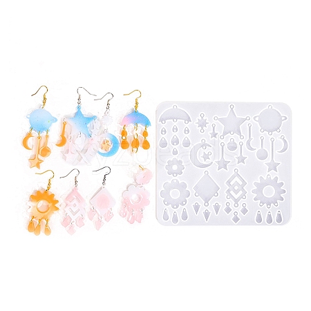 Earrings Pendants DIY Silicone Mold DIY-Q033-07B-1