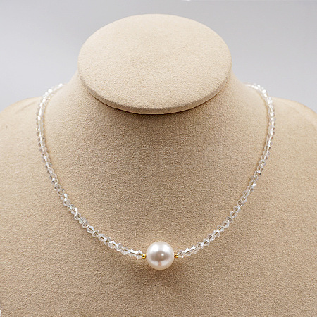 Imitation Pearl & Glass Beaded Necklaces for Women Summer Design EA0389-2-1