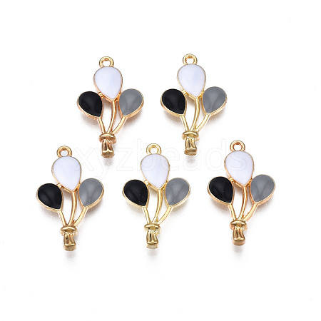 Rack Plating Alloy Enamel Pendants ENAM-N055-089A-1