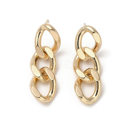 Brass Stud Earrings KK-L208-81G-1