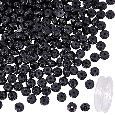 DIY Rondelle Resin Rhinestone Beads Bracelets Making Kits DIY-ME0001-20-1