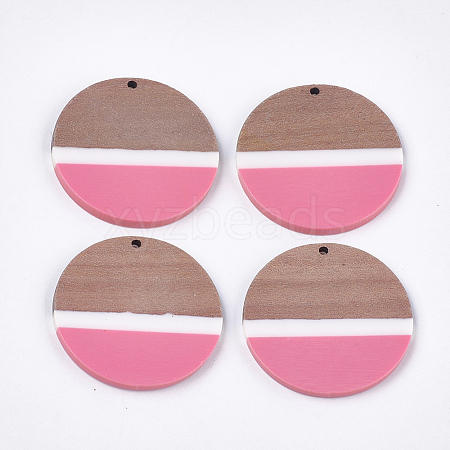 Resin & Walnut Wood Pendants X-RESI-S358-72C-1