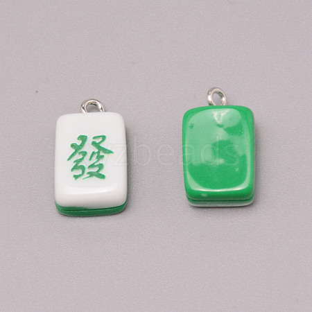 Resin Pendants RESI-WH0025-02-1