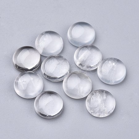 Natural Quartz Crystal Cabochons G-P393-R50-12MM-A-1