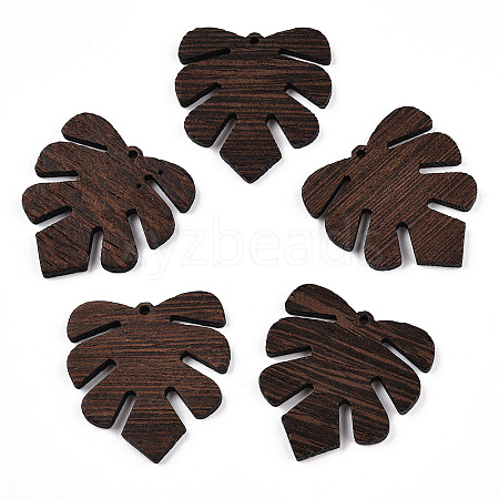 Natural Wenge Wood Pendants WOOD-T023-49A-01-1