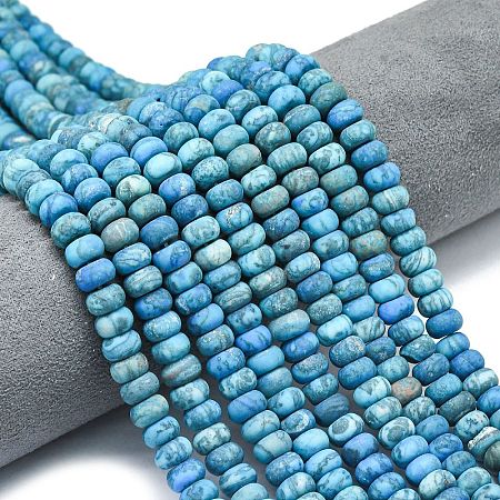 Dyed Natural Map Stone Beads Strands G-P575-A21-8x5mm-03-1