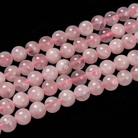 Natural Madagascar Rose Quartz Beads Strads X1-G-D655-8mm-1