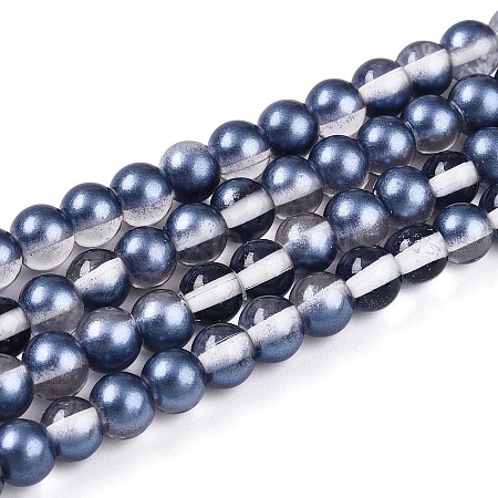 Baking Paint Transparent Glass Beads X1-DGLA-N011-6mm-08-1