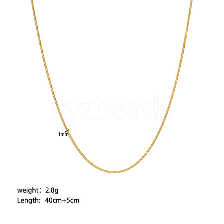 Titanium Steel Snake Chain Necklaces PW-WG8A4BA-06-1