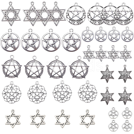 Tibetan Style Alloy Pendants TIBEP-SC0001-28AS-1