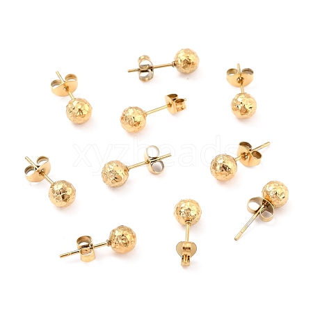 Ion Plating(IP) 304 Stainless Steel Stud Earring Findings STAS-I183-09A-G-1