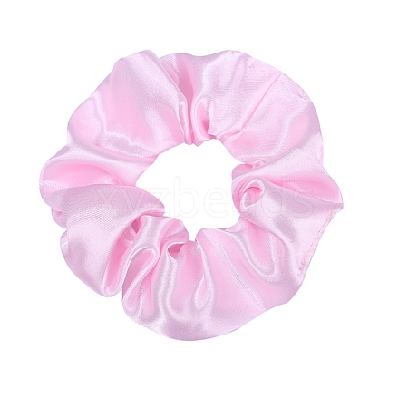 Solid Color Slick Cloth Ponytail Scrunchy Hair Ties PW-WG0966B-05-1