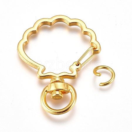 Alloy Swivel Lobster Clasps X-KEYC-WH0016-39G-1