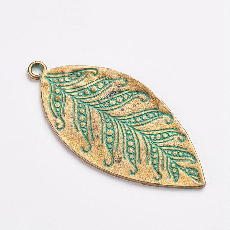 Tibetan Style Alloy Pendants PALLOY-F187-26ABG-1