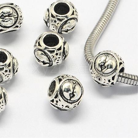 Alloy European Beads PALLOY-S082-03-1