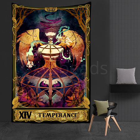 Rectangle with Tarot Polyester Decoration Backdrops WICR-PW0001-34A-08-1