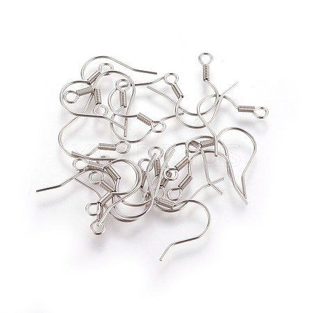 Tarnish Resistant Stainless Steel Earring Hooks X-STAS-E009-2-1