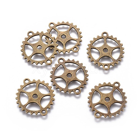 Steampunk Tibetan Style Links connectors TIBEB-AB5010-AB-FF-1