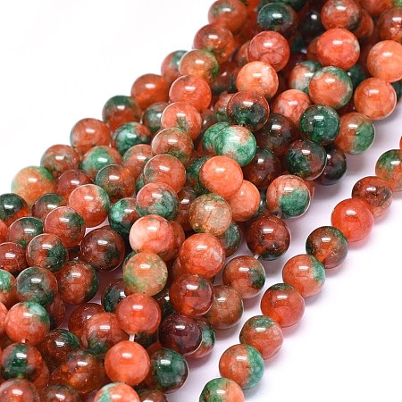 Natural Dyed Jade Beads Strands G-F601-A03-1