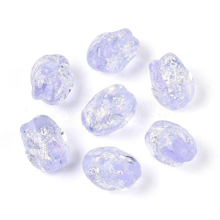 Handmade Foil Glass Beads Strands FOIL-N033-02D-1