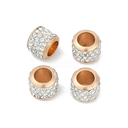 Alloy Rhinestone Clay Pave Beads ALRI-D300-01G-03-1