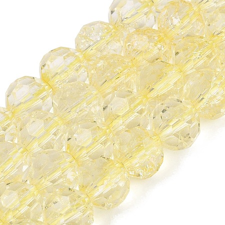 Crackle Transparent Glass Beads Strands GLAA-N068-06A-07-1
