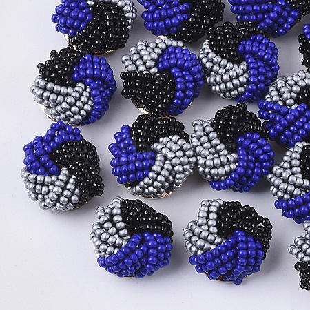 Glass Seed Beads Cabochons FIND-S321-04B-1
