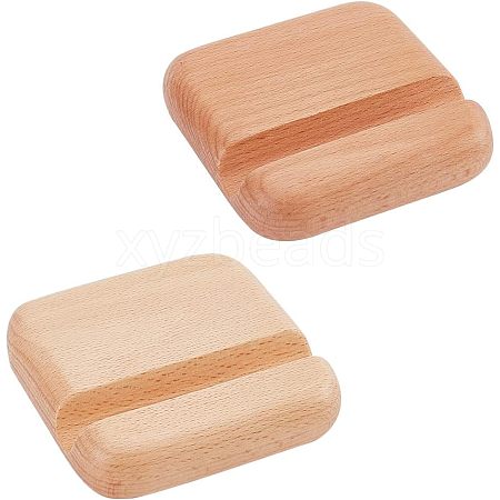 Beech Wood Mobile Phone Holders AJEW-WH0248-153-1