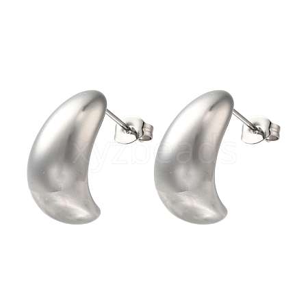 304 Stainless Steel Teardrop Stud Earrings for Wome EJEW-S237-01C-1