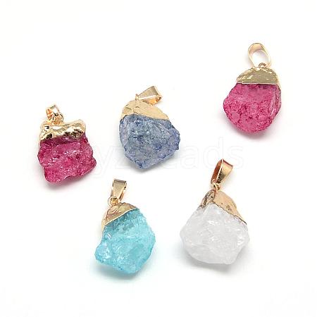 Natural Quartz Crystal Pendants G-T010-05-1