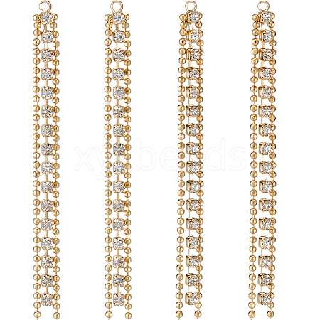 Beebeecraft 10Pcs Brass Rhinestone Cup Chain Big Pendants KK-BBC0011-79-1