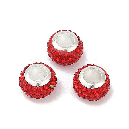 Alloy Rhinestone Clay Pave Beads ALRI-D300-03S-04-1