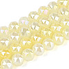Anti-Tarnish Electroplate Glass Beads Strands GLAA-N064-8mm-02-1