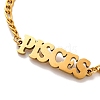Constellation 202 Stainless Steel Figaro Chain Link Bracelets for Women Men AJEW-U006-01B-2