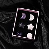 Natural Gemstone Healing Moon & Star & Round Ornaments AJEW-FS0001-12B-7