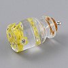 Transparent Glass Wishing Bottle Pendant Decorations EGLA-B002-02A-2