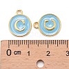 Golden Plated Alloy Enamel Charms ENAM-S118-04C-3