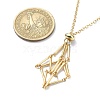 2Pcs 2 Color Brass Bar Link Chains Macrame Pouch Empty Stone Holder for Pendant Necklaces Making NJEW-JN04466-02-4