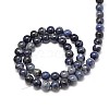 Natural Sodalite Round Beads Strands G-P075-07-8mm-2