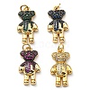 Brass with Cubic Zirconia Pendants KK-K341-30G-1