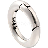 1Pc 925 Sterling Silver Spring Gate Rings STER-BBC0008-71-1