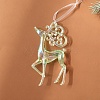 Christmas Transparent Plastic Pendant Decoration HJEW-G022-01E-1