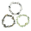 3Pcs 3 Style Natural Mixed Gemstone Chips Beaded Stretch Bracelets Set for Women BJEW-FZ00004-2