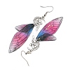 316 Surgical Stainless Steel Wing Dangle Earrings EJEW-TA00586-5