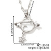 Stylish and Simple Brass Clear Cubic Zirconia Star Moon Planet Pendant Necklaces for Daily Wear OT4703-2-2